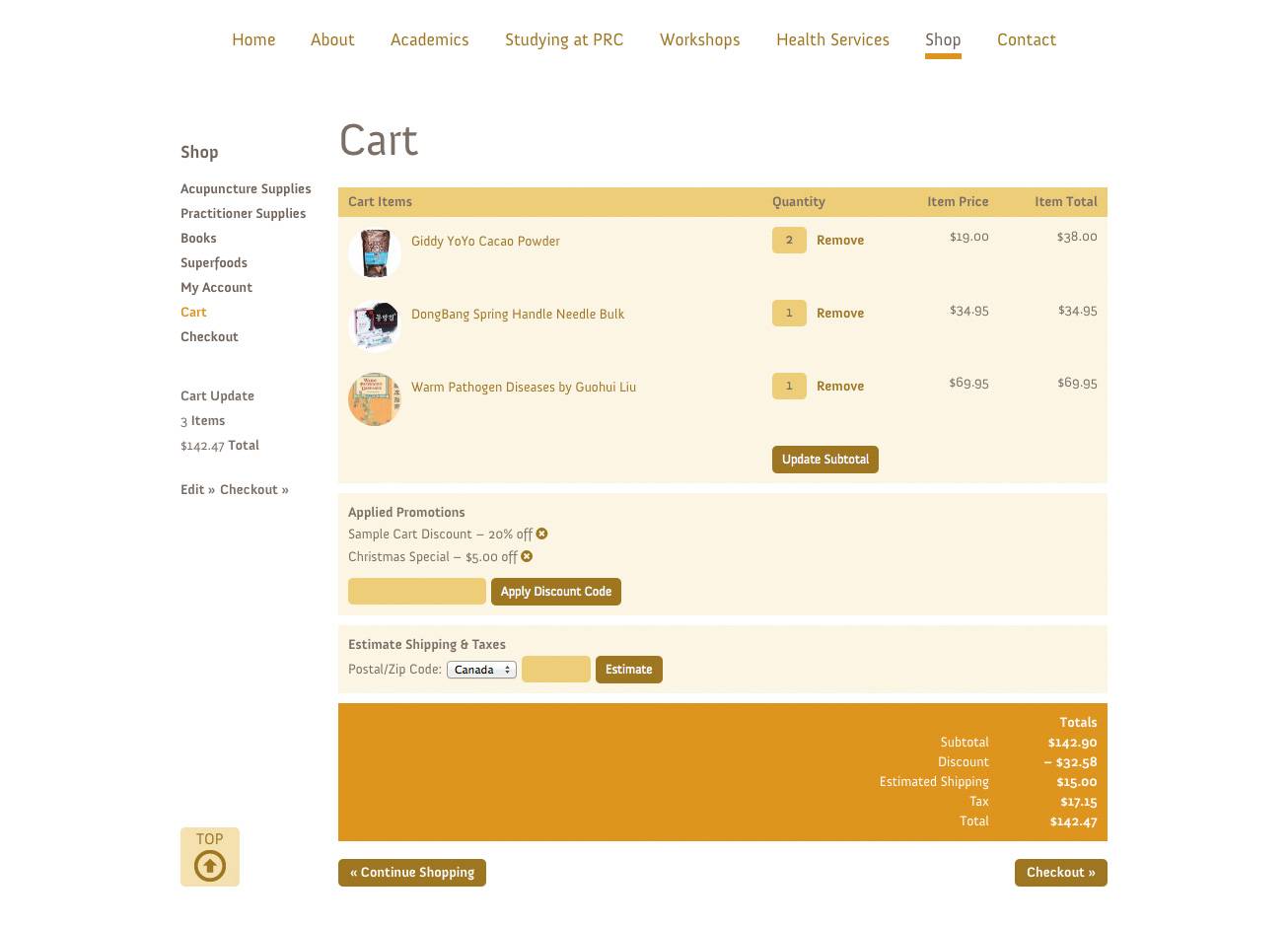Cart Page